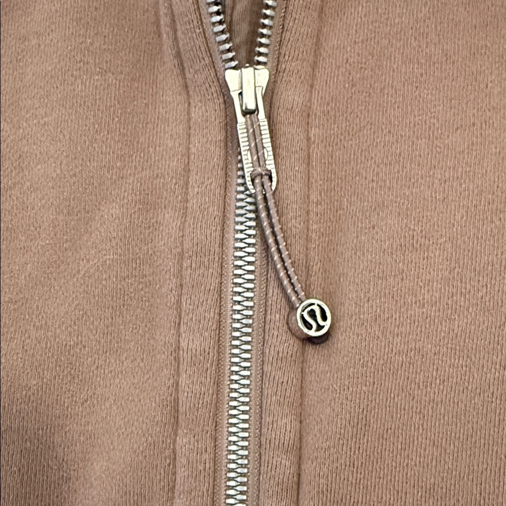 Women Lululemon scuba oversized funnel neck half zip long M/L taupetastic - Picture 2 of 4